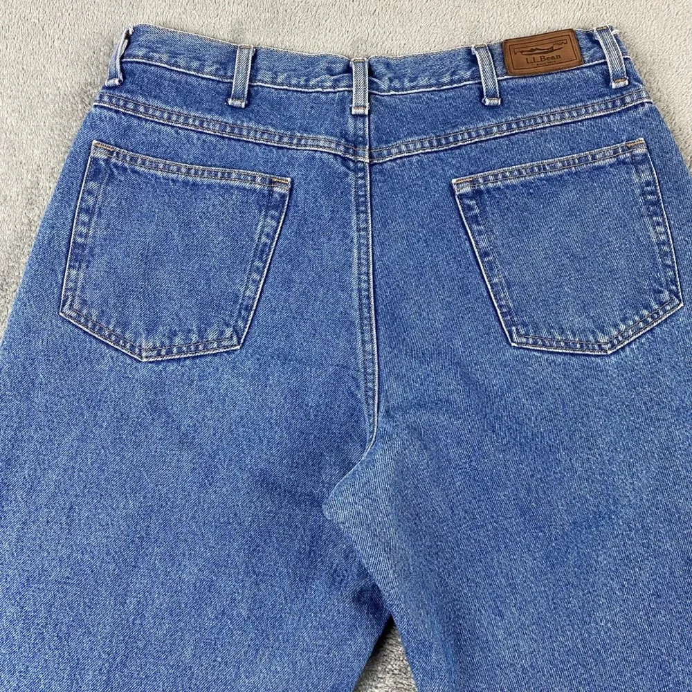 Vtg LL Bean Mens 34x32 Relaxed Fit Flannel Lined Jeans Blue Denim